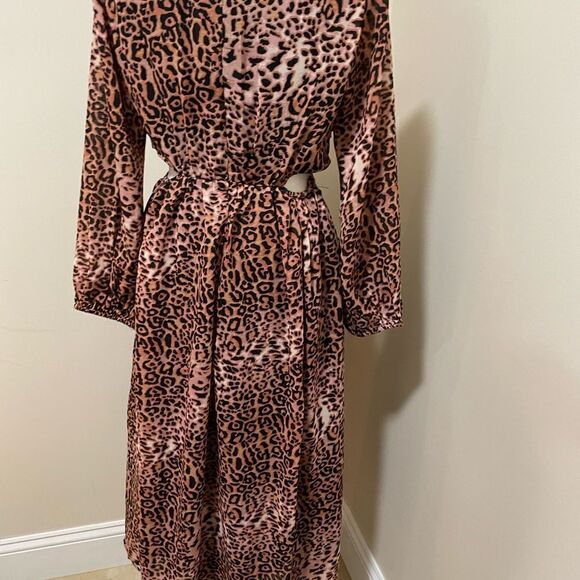 New Anthropologie Ranna Gill Leopard print cut out Dress size SP New - Picture 8 of 13